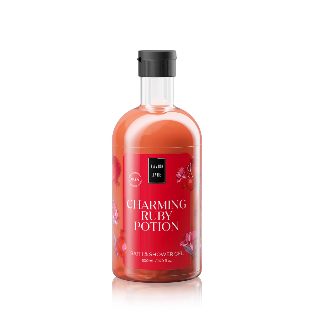 Lavish Care Charming Ruby Potion Bath & Shower Αφρόλουτρο Gel με Άρωμα Ρόδι 500ml