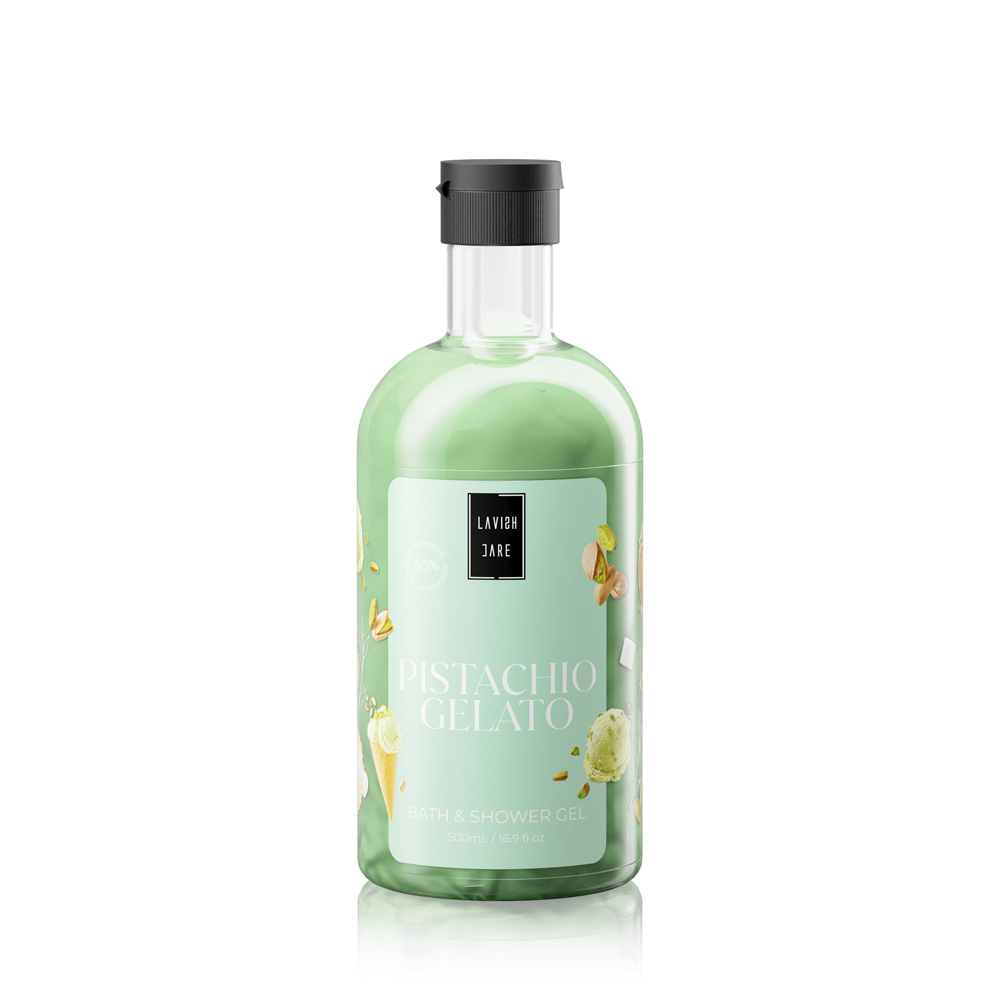Lavish Care Pistachio Gelato Bath & Shower Αφρόλουτρο Gel με Άρωμα Παγωτό & Φιστίκι 500ml